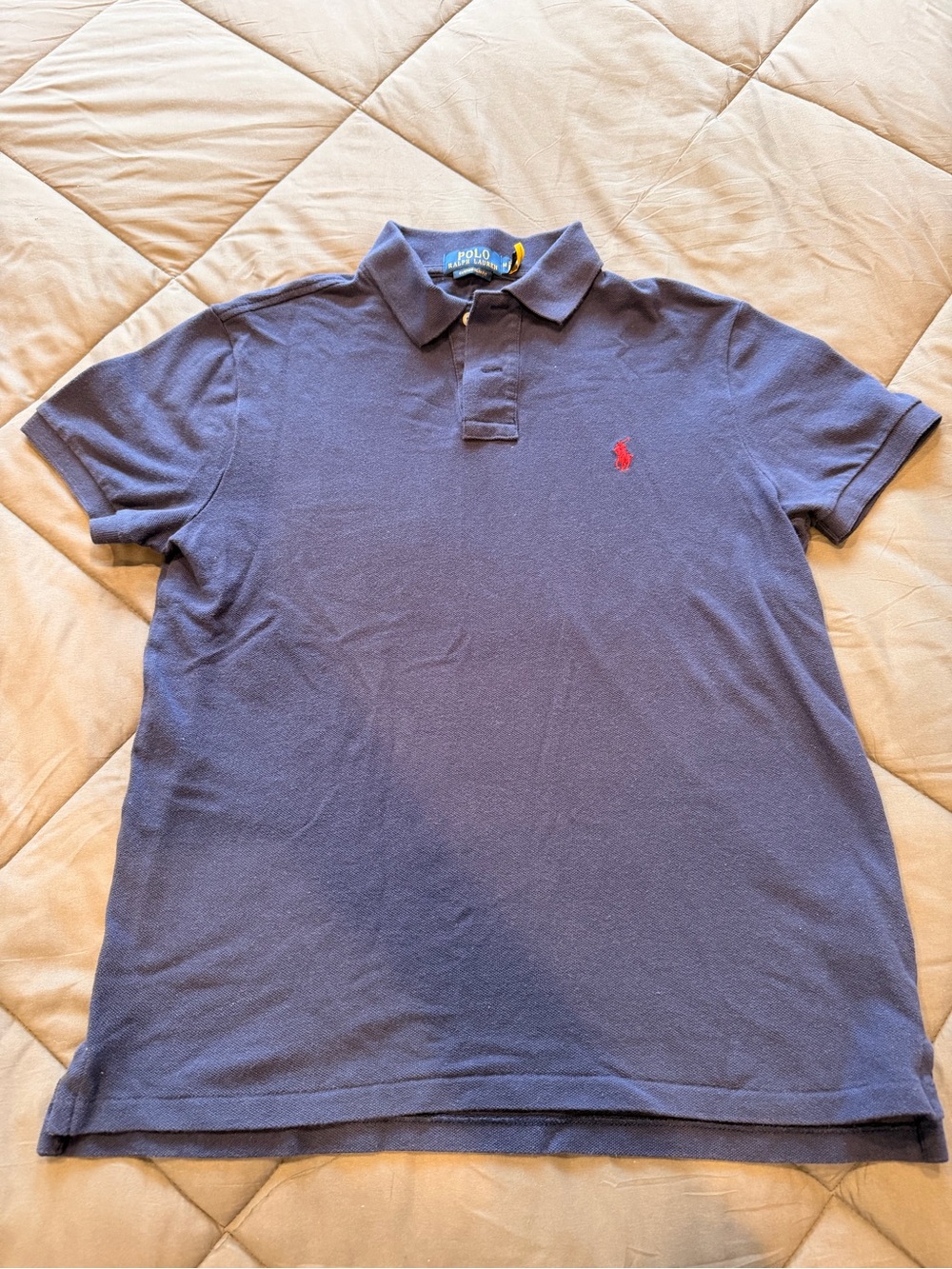Ralph Lauren Men’s Navy Polo with Red Pony Embroidery